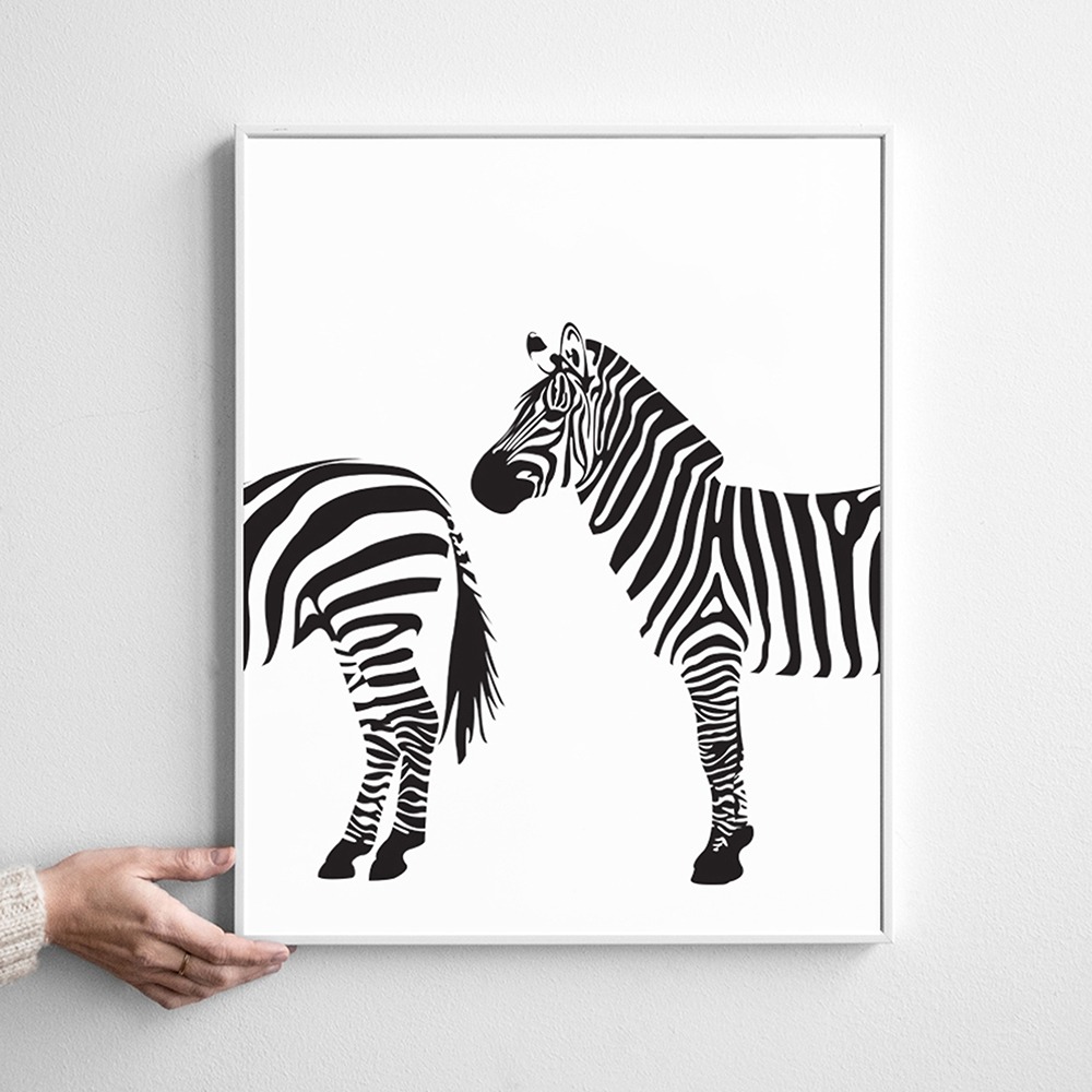 Two Zebra Poster